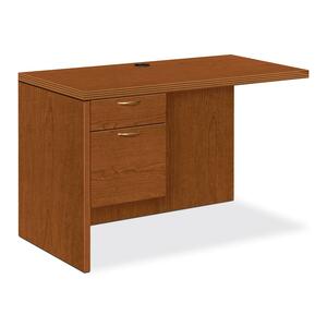 HON Valido 11500 Series Left Pedestal Return - 48" Width x 24" Depth x 29.5" Height - Single Pedestal on Left Side - Ribbon Edge - Particleboard - Bourbon Cherry Top, Bourbon Cherry Frame