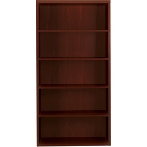 HON Valido 11500 Series Bookcase - 36" Width x 13" Depth x 71" Height - Ribbon Edge - Particleboard - Mahogany