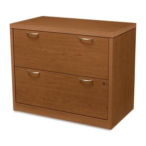 HON Valido 11500 Series Lateral File - 36" Width x 24" Depth x 29.5" Height - 2 Drawer - Ribbon Edge - Particleboard - Bourbon Cherry Top, Bourbon Cherry Frame