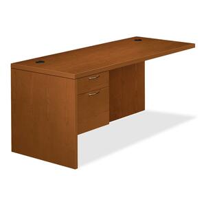 HON Valido 11500 Series Rectangle Top Left Pedestal Desk - 66" Width x 30" Depth x 29.5" Height - Single Pedestal on Left Side - Ribbon Edge - Particleboard, Wood - Bourbon Cherry Top, Bourbon Cherry Frame