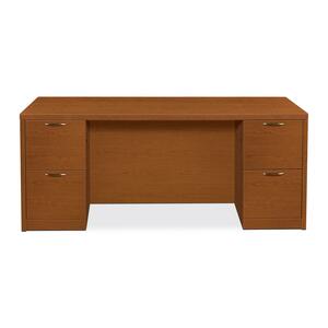 HON Valido 11500 Series Credenza with Kneespace - 72" Width x 24" Depth x 29.5" Height - Ribbon Edge - Particleboard - Bourbon Cherry Top
