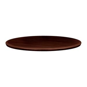HON Hospitality Table Top - Round x 1.12" - 36" - PVC - Mahogany