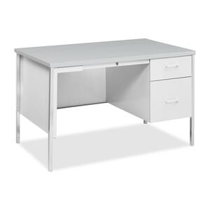 HON 34000 Series Right Pedestal Desk - 48" Width x 30" Depth x 29.5" Height - Single Pedestal on Right Side - Steel