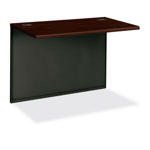 HON 38000 Series Bridge - 42" Width x 24" Depth x 29.5" Height - Radius Edge - Steel - Mahogany Top, Charcoal Frame