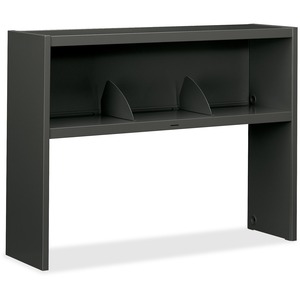 HON 38000 Series Stack-On Full Clearance Unit - 48" x 13.5" x 36" - Steel - Security Lock, Grommet, Stackable - Charcoal