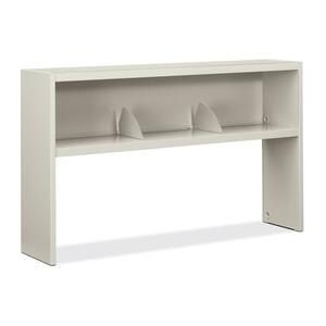 HON 38000 Series Stack-On Full Clearance Unit - 60" x 13.5" x 36" - Steel - Security Lock, Grommet, Stackable - Light Gray