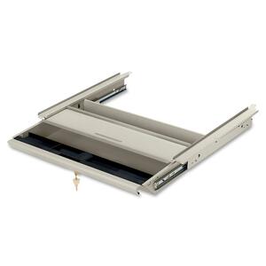 HON 38000 Series Single Pedestal Desk Center Drawer - 19" Width x 13" Depth x 2.37" Height - Metal - Light Gray