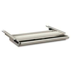 HON 38000 Series Double Pedestal Desk Center Drawer - 24.5" Width x 13" Depth x 2.37" Height - Metal - Light Gray