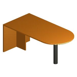 HON Park Avenue Bullet Peninsula - 72" Width x 36" Depth x 29.5" Height - Cascade Edge - Wood - Bourbon Cherry