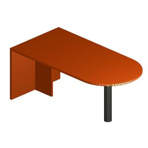 HON Park Avenue Bullet Peninsula - 72" Width x 36" Depth x 29.5" Height - Cascade Edge - Wood - Henna Cherry