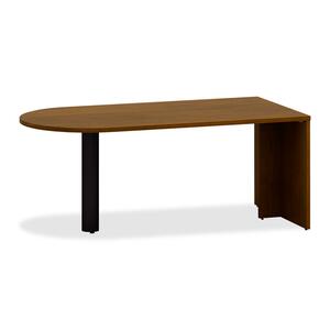 HON Park Avenue Bullet Peninsula - 72" Width x 36" Depth x 29.5" Height - Tri-oval Edge - Wood - Bourbon Cherry