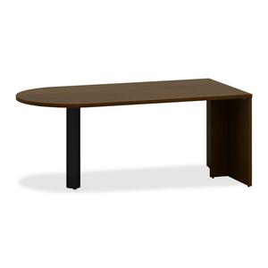 HON Park Avenue Bullet Peninsula - 72" Width x 36" Depth x 29.5" Height - Tri-oval Edge - Wood - Henna Cherry