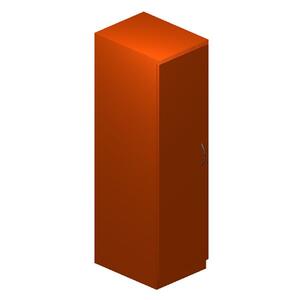 HON Park Avenue Left Hinge Wardrobe Cabinet with Black Loop Handle - 18" Width x 24" Depth x 67" Height - Cascade Edge - Wood - Henna Cherry
