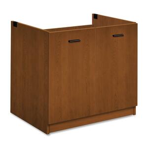 HON Park Avenue Storage Cabinet Pedestal with Black Bar Handle - 31.5" Width x 22.75" Depth x 28.37" Height - Wood - Bourbon Cherry