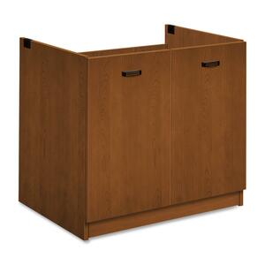 HON Park Avenue Storage Cabinet Pedestal with Black Flute Handle - 31.5" Width x 22.75" Depth x 28.37" Height - Wood - Bourbon Cherry