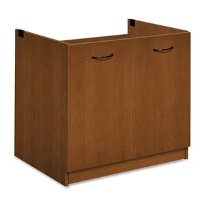 HON Park Avenue Storage Cabinet Pedestal with Black Loop Handle - 31.5" Width x 22.75" Depth x 28.37" Height - Wood - Bourbon Cherry