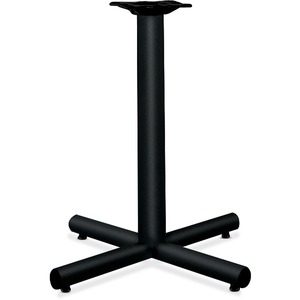 HON Hospitality Table Base - 28" - Steel, PVC - Black Base