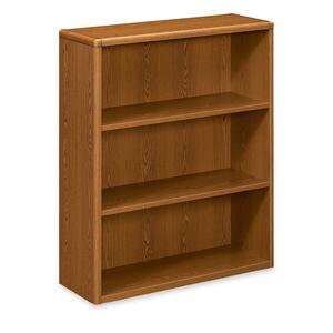 HON 10700 Series Bookcase - 36" x 13" x 43" - Wood, Hardwood - 3 x Shelf(ves) - Medium Oak