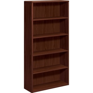 HON 10700 Series Bookcase - 36" x 13" x 71" - Wood, Hardwood - 5 x Shelf(ves) - Mahogany