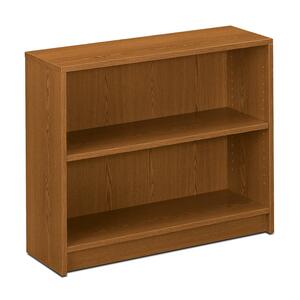 HON 1870 Series Laminate Bookcase - 36" x 11.5" x 36" - Wood, Particleboard - 3 x Shelf(ves) - Abrasion Resistant, Scratch-resistant, Leveling Glide - Medium Oak