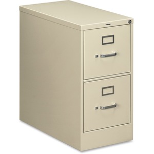 HON 210 Series Locking Vertical Filing Cabinet - 15" x 28.5" x 29" - Metal - 2 Drawer(s) - Letter - Security Lock - Putty
