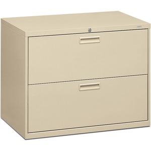 HON 500 Series Lateral File - 36" x 19.25" x 28.37" - Steel - 2 Drawer(s) - Letter - Putty