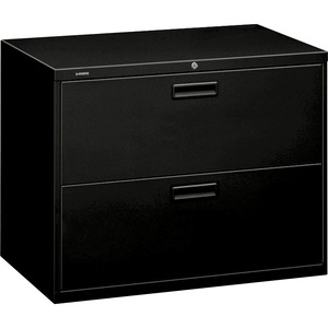 HON 500 Series Lateral File - 36" x 19.25" x 28.37" - Steel - 2 Drawer(s) - Legal - Black