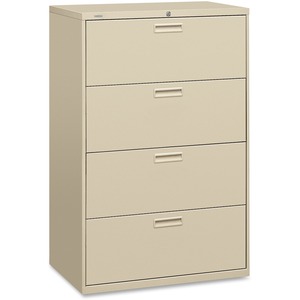 HON 500 Series Lateral File - 36" x 19.25" x 53" - Steel - 4 Drawer(s) - Letter - Putty