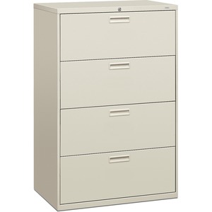 HON 500 Series Lateral File - 36" x 19.25" x 53" - Steel - 4 Drawer(s) - Letter - Light Gray
