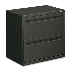 HON 772 Series Lateral File With Drawers - 30" x 19.25" x 28.37" - Metal - 2 Drawer(s) - Charcoal