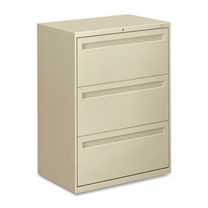 HON 772 Series Lateral File With Drawers - 30" x 19.25" x 41" - Metal - 3 Drawer(s) - Putty