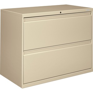 HON 800 Series Lateral File - 36" x 19.25" x 28.37" - Metal - 2 x File Drawer(s) - Legal, Letter - Interlocking - Putty