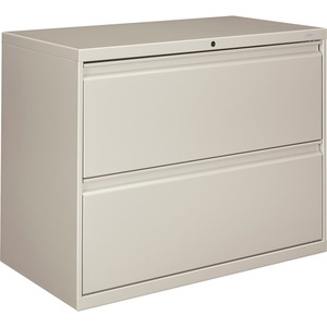 HON 800 Series Lateral File - 36" x 19.25" x 28.37" - Steel - 2 x File Drawer(s) - Legal, Letter - Interlocking - Light Gray