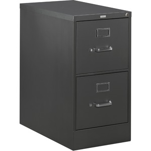 HON H320 Series Vertical File - 15.25" x 26.5" x 29" - Metal, Aluminum - 2 x File Drawer(s) - Letter - Rust Resistant, Security Lock - Black