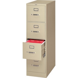 HON H320 Series Vertical File - 52" x 15" x 26.5" - Metal - 4 Drawer(s) - Letter - Putty