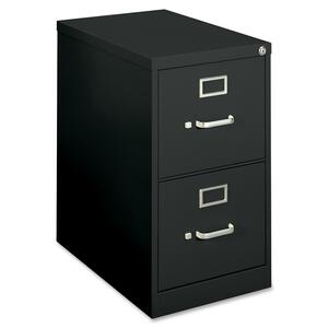 HON 410 Series H412PP Vertical File - 15" x 22" x 26" - Steel - 2 Drawer(s) - Letter, Legal - Security Lock - Black