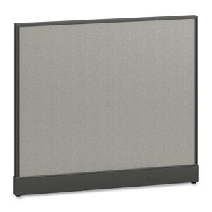 HON Office Workstation Panel - 42" Width x 2" Depth x 48" Height - Charcoal, Light Gray - Fabric