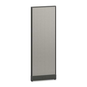 HON Office Workstation Panel - 24" Width x 2" Depth x 68" Height - Charcoal, Light Gray - Fabric