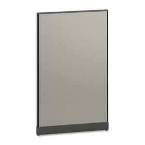 HON Office Workstation Panel - 42" Width x 2" Depth x 68" Height - Charcoal, Light Gray - Fabric