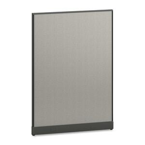 HON Office Workstation Panel - 68" Height x 48" Width x 2" Depth - Charcoal Gray, Light Gray - Fabric