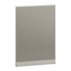 HON Office Workstation Panel - 48" Width x 2" Depth x 68" Height - Black, Light Gray, Brown - Polyester Blend