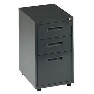 HON 1600 Series File Pedestal - 28" x 15" x 23" - 2 x Box, 1 x File Drawer(s) - Security Lock, Locking Casters - Black