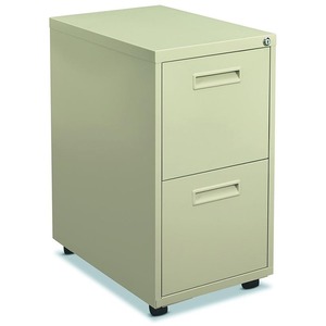 HON 1600 Series File Pedestal - 28" x 15" x 23" - 2 x File Drawer(s) - Security Lock, Locking Casters - Putty