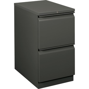 HON Flagship Series Mobile Pedestal File - 2 x File Drawer(s) - Security Lock - Charcoal