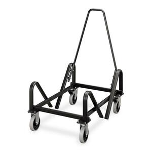 HON Olson Stacker Series Chair Cart - 4 - Steel - 21.38" x 35.5" x 37" - Black