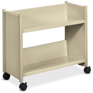 HON Mobile Utility Truck - 2 Shelf - 400 lb Capacity - 4 - Steel - 28" x 13" x 22.5" - Putty