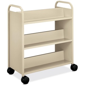 HON Mobile Utility Truck - 6 Shelf - 400 lb Capacity - 4 - Steel - 36" x 18" x 43" - Putty