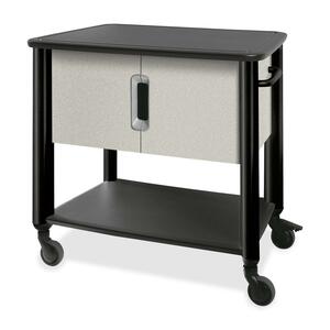 HON Tercero Hospitality Cart - 4 x 4" Caster - Titanium - 38.5" x 27" x 14" - Black