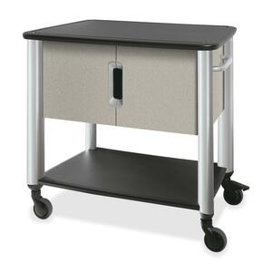 HON Tercero Hospitality Cart - 4 x 4" Caster - Titanium - 38.5" x 27" x 14" - Gray