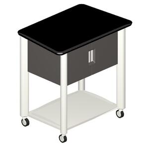 HON Tercero Hospitality Cart - 4 x 4" Caster - Titanium - 38.5" x 27" x 14" - Graphite
